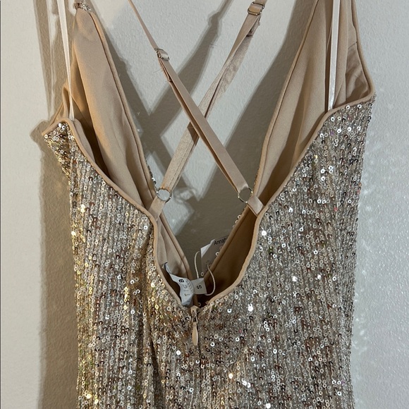 Baltic Born Silver Sequin Midi Dress - Picture 6 of 9